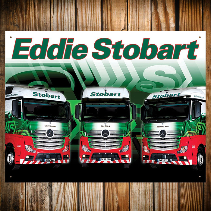 Eddie Stobart Trio Metal Sign